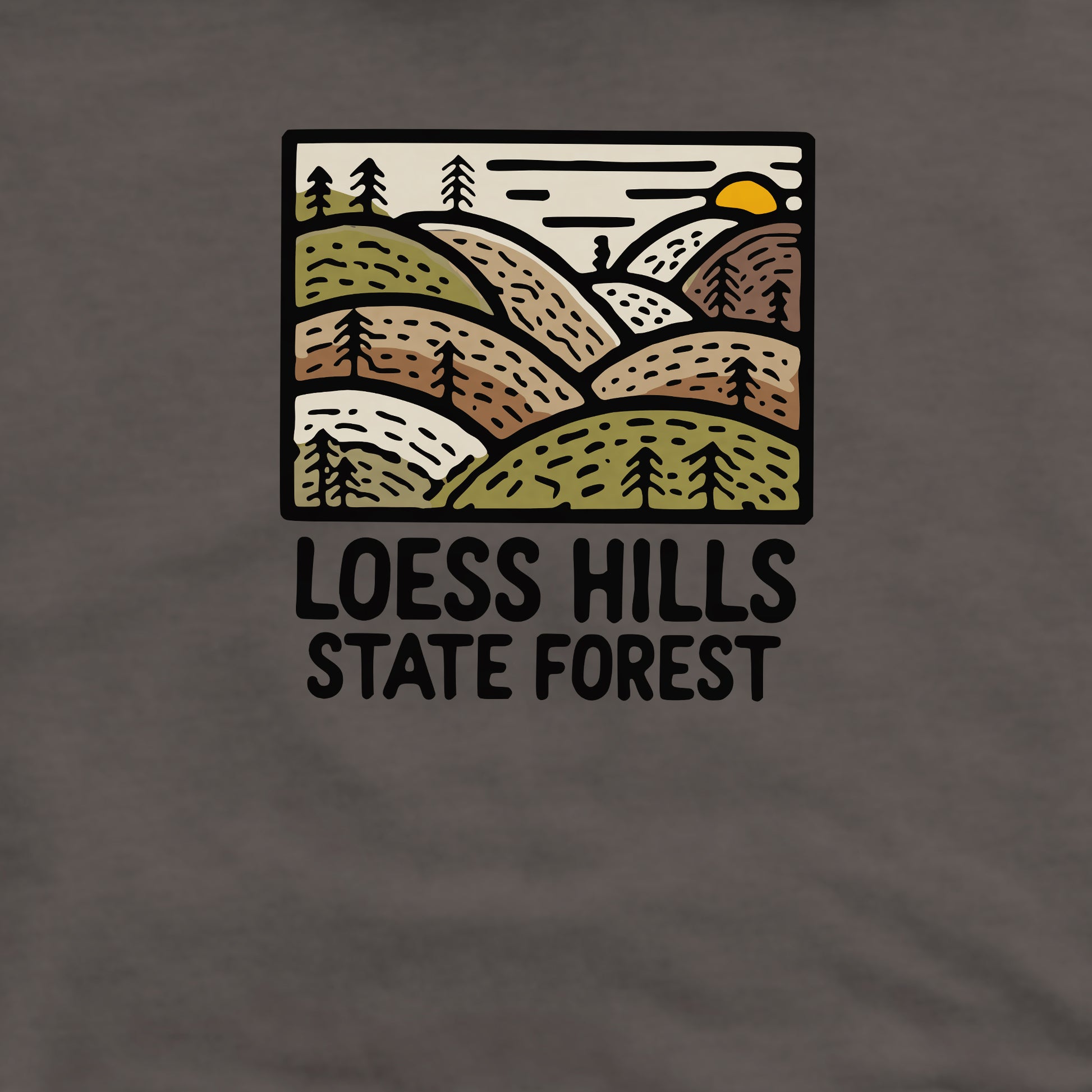 Loess Hills State Forest Crewneck Sweatshirt Adventure and Outdoors Themed Sweatshirt
