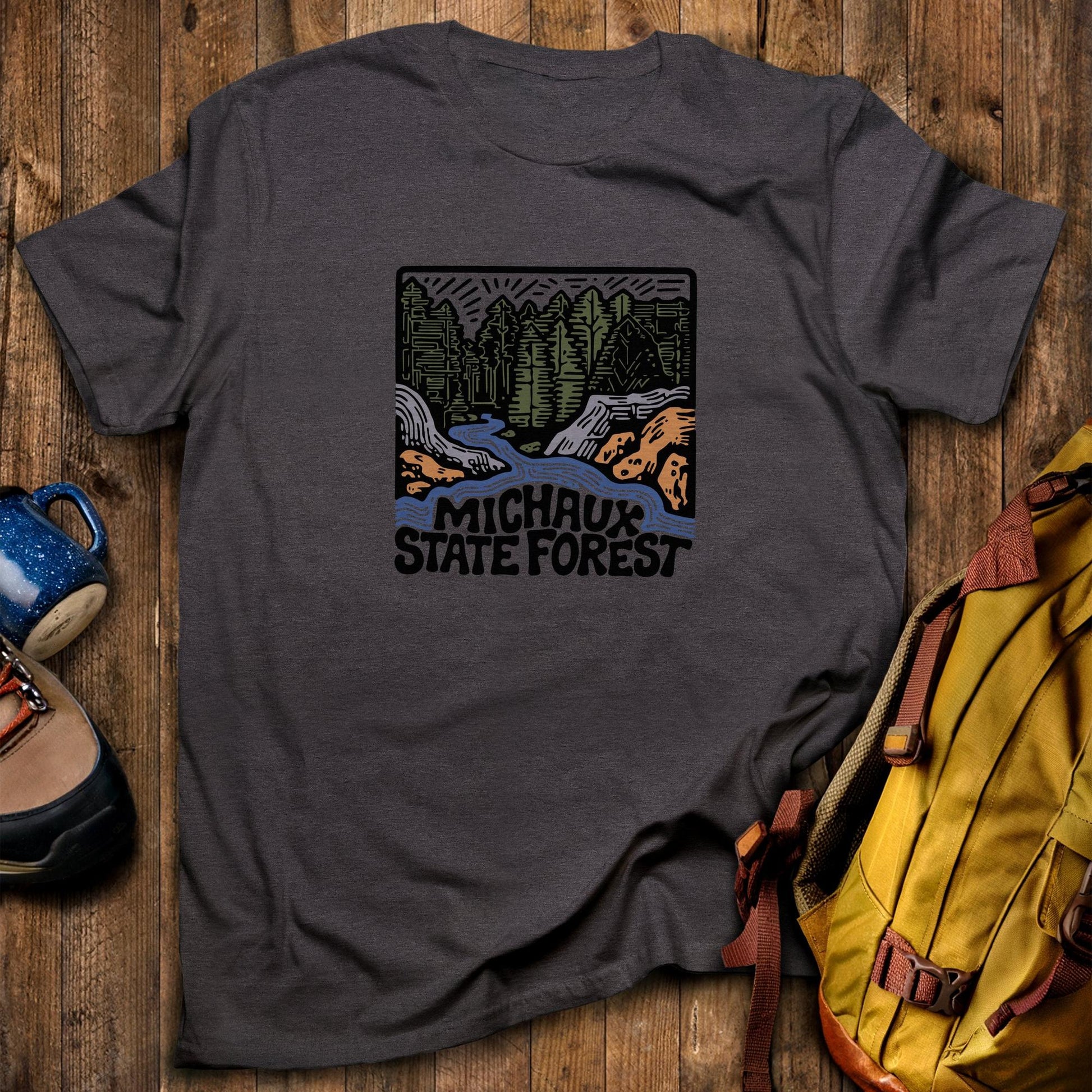 Michaux State Forest T-Shirt Dark Heather Adventure and Outdoors Themed T-Shirt