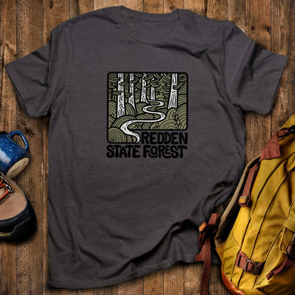 Redden State Forest T-Shirt Dark Heather Adventure and Outdoors Themed T-Shirt