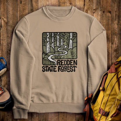 Redden State Forest Crewneck Sweatshirt Sand Adventure and Outdoors Themed Sweatshirt