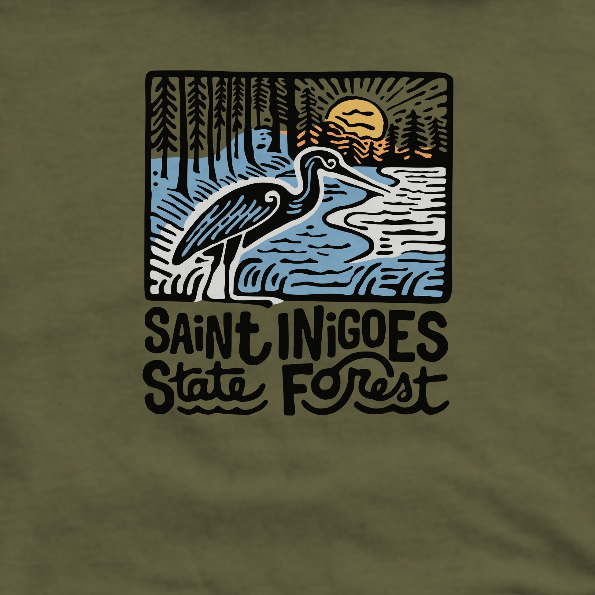 Saint Inigoes State Forest Crewneck Sweatshirt Adventure and Outdoors Themed Sweatshirt