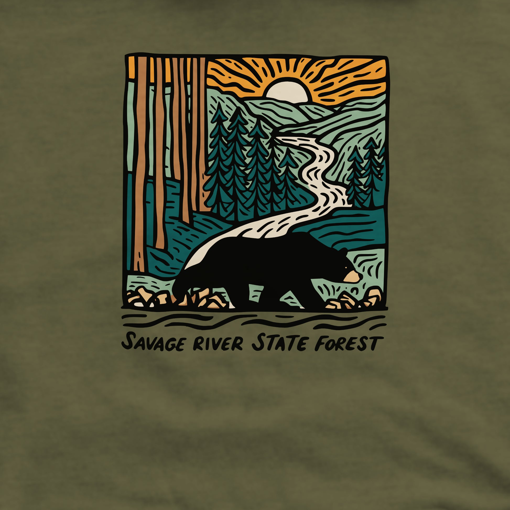 Savage River State Forest Crewneck Sweatshirt Adventure and Outdoors Themed Sweatshirt