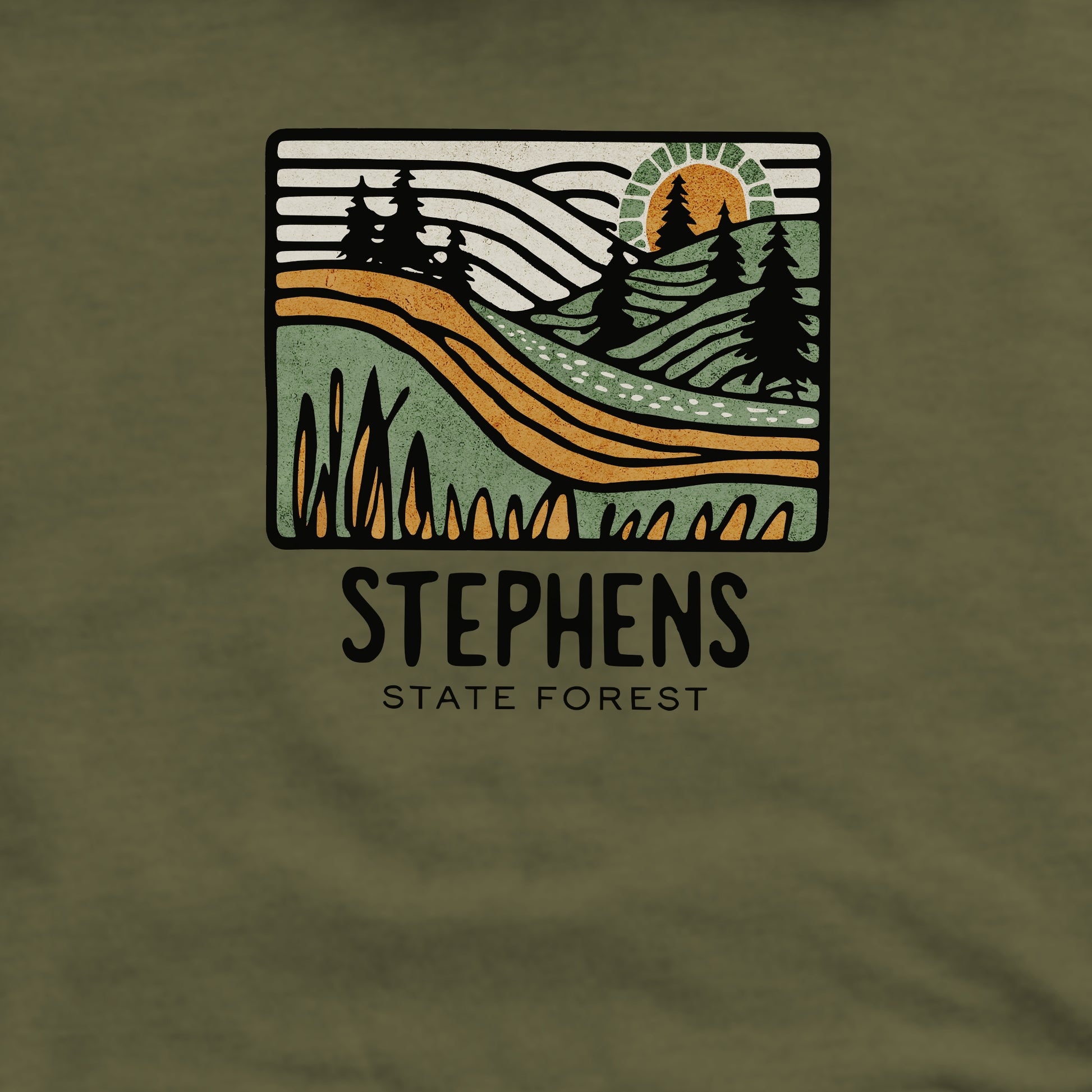 Stephens State Forest Crewneck Sweatshirt Adventure and Outdoors Themed Sweatshirt