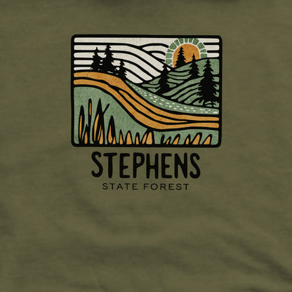 Stephens State Forest Crewneck Sweatshirt Adventure and Outdoors Themed Sweatshirt