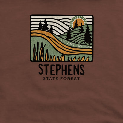 Stephens State Forest Crewneck Sweatshirt Adventure and Outdoors Themed Sweatshirt