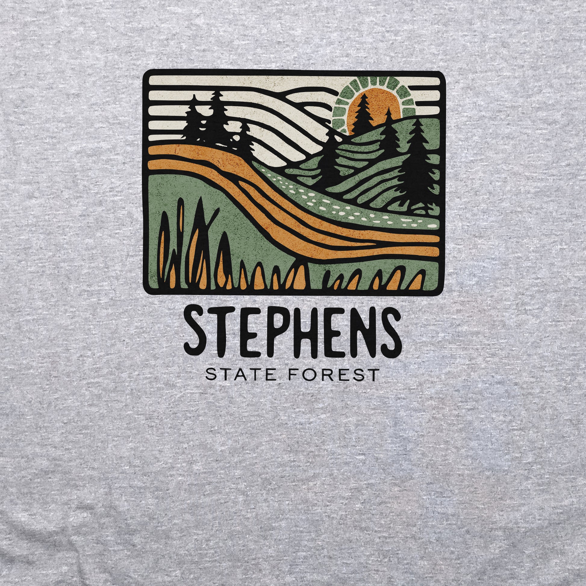 Stephens State Forest Crewneck Sweatshirt Adventure and Outdoors Themed Sweatshirt