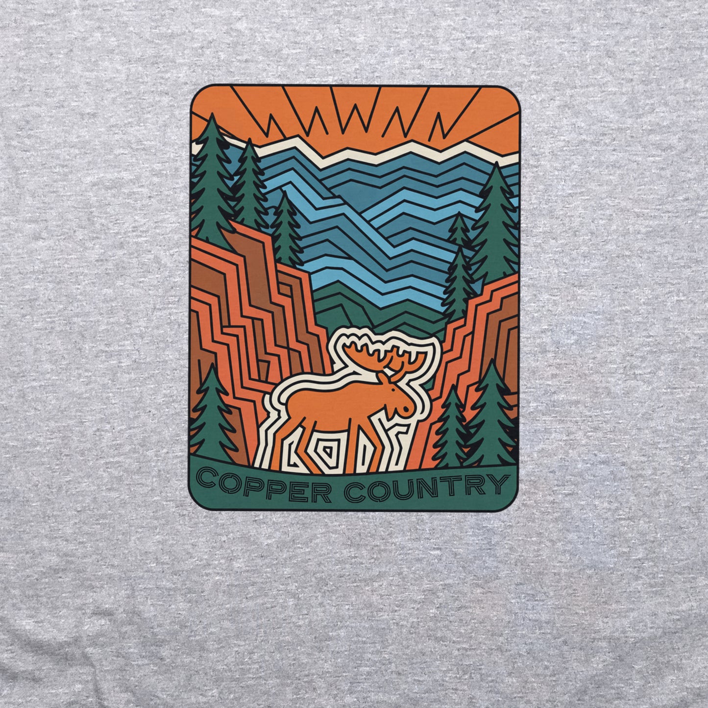 Copper Country State Forest Crewneck Sweatshirt Adventure and Outdoors Themed Sweatshirt