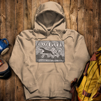 Escanaba River State Forest Hoodie Sand Adventure and Outdoors Themed Hoodie