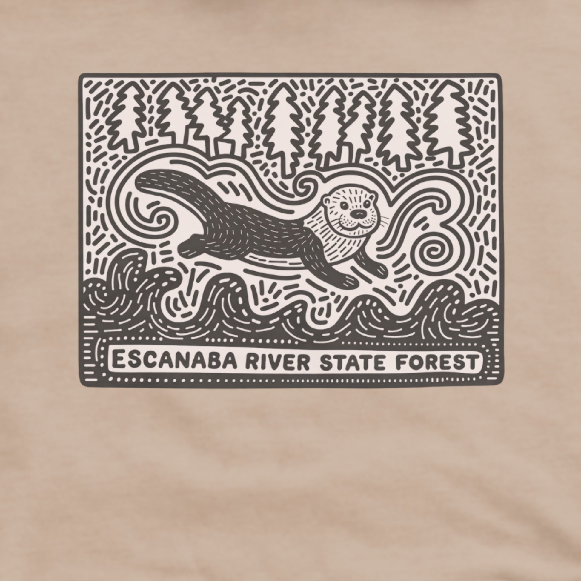 Escanaba River State Forest Hoodie Adventure and Outdoors Themed Hoodie