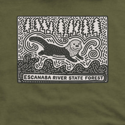 Escanaba River State Forest Hoodie Adventure and Outdoors Themed Hoodie