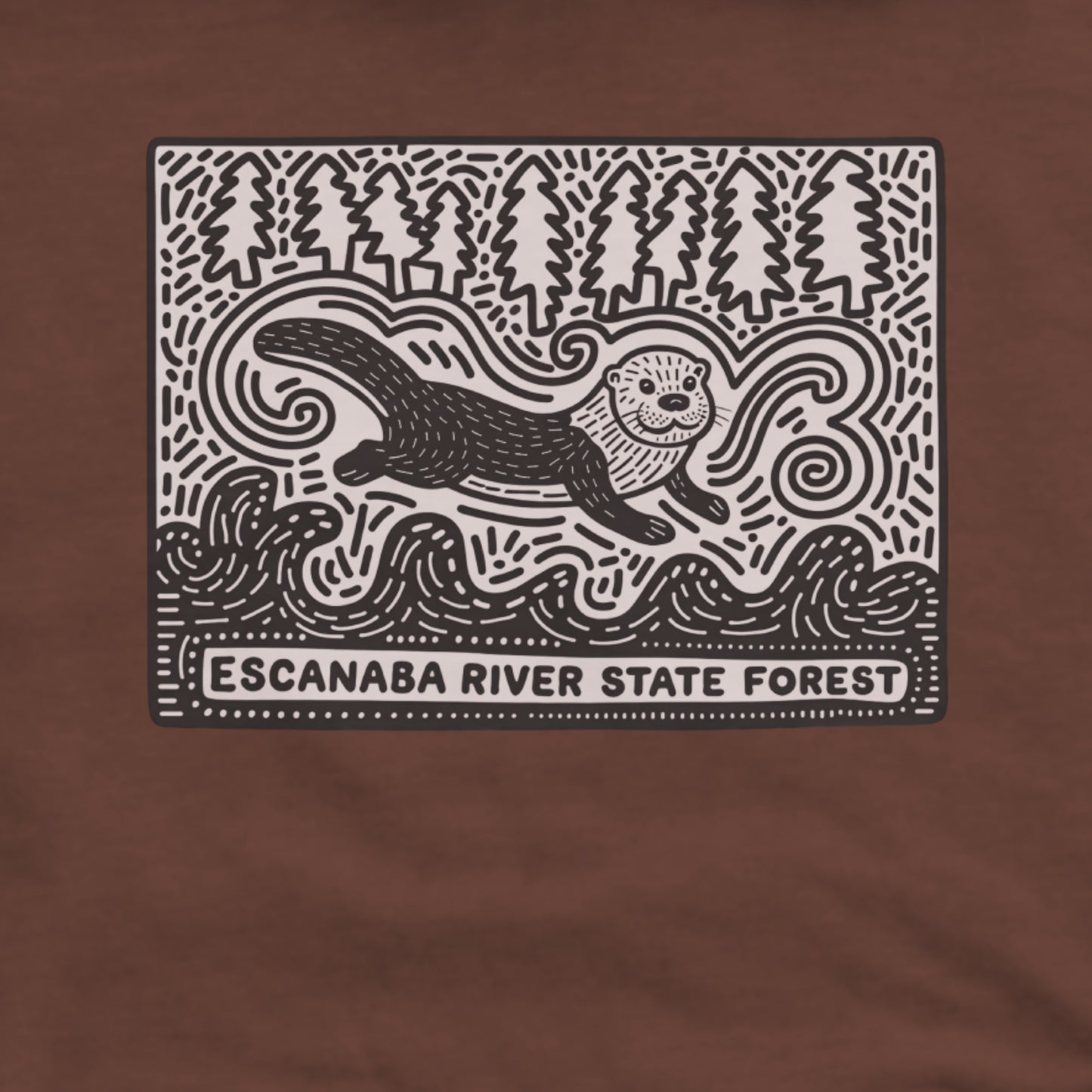 Escanaba River State Forest Hoodie Adventure and Outdoors Themed Hoodie