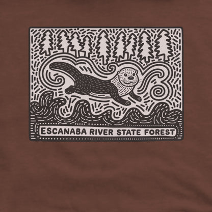 Escanaba River State Forest Hoodie Adventure and Outdoors Themed Hoodie