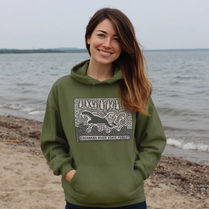 Escanaba River State Forest Hoodie Adventure and Outdoors Themed Hoodie