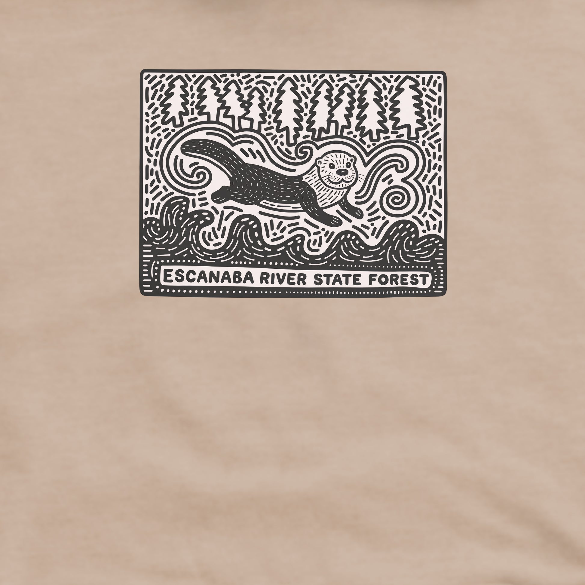 Escanaba River State Forest Crewneck Sweatshirt Adventure and Outdoors Themed Sweatshirt