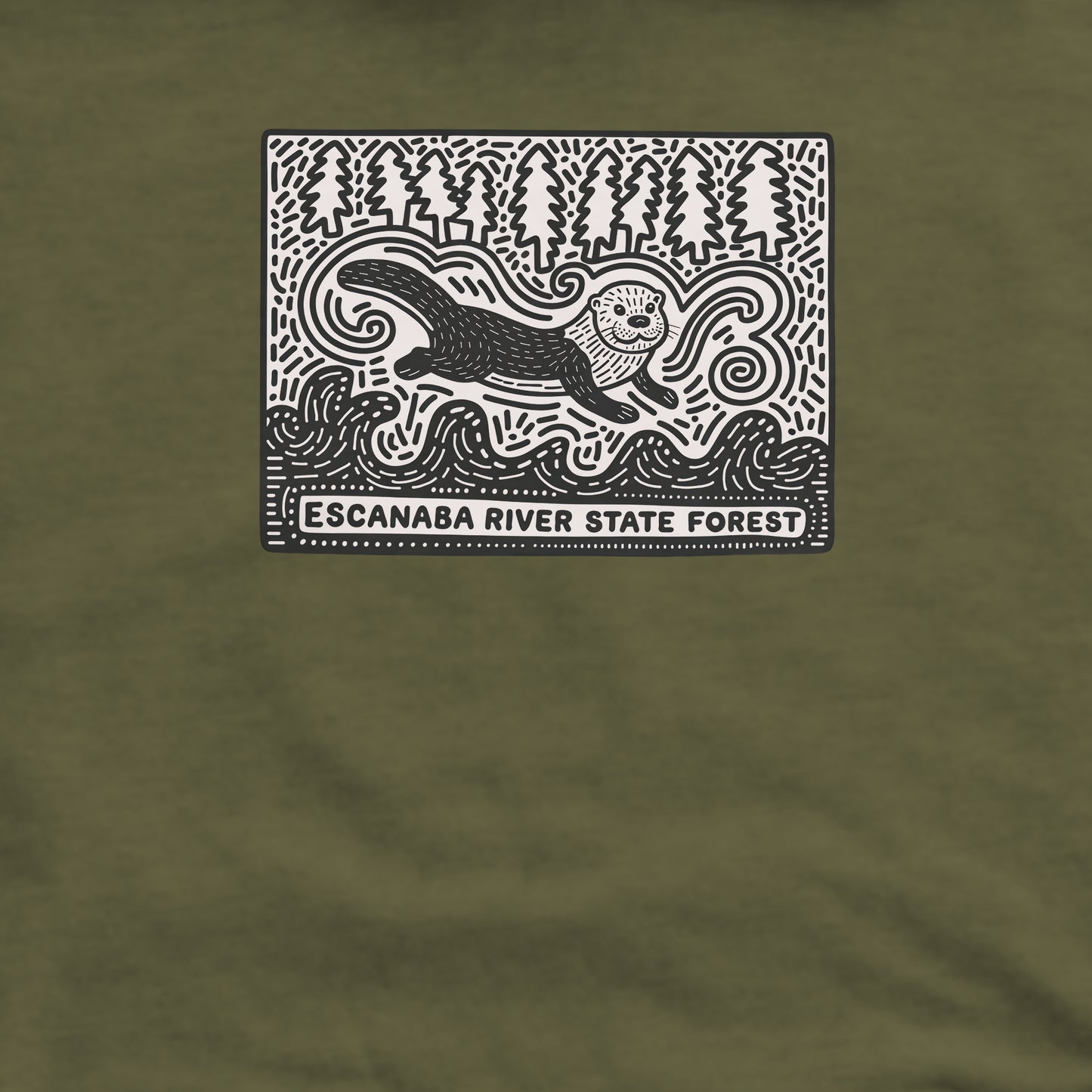 Escanaba River State Forest Crewneck Sweatshirt Adventure and Outdoors Themed Sweatshirt