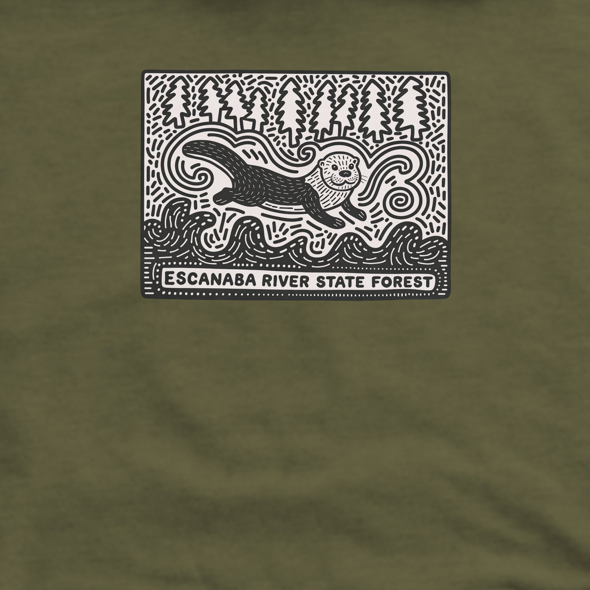 Escanaba River State Forest Crewneck Sweatshirt Adventure and Outdoors Themed Sweatshirt