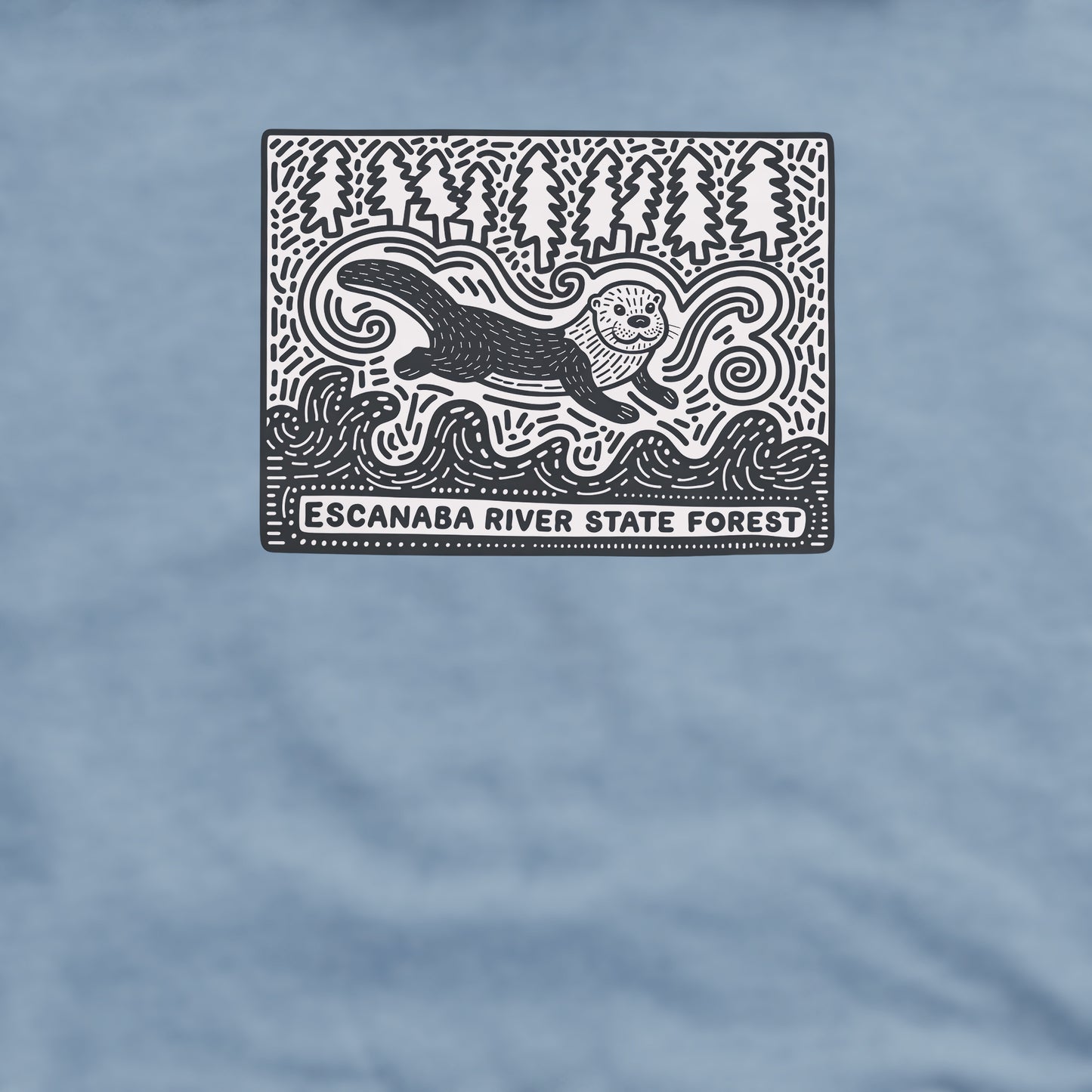 Escanaba River State Forest Crewneck Sweatshirt Adventure and Outdoors Themed Sweatshirt