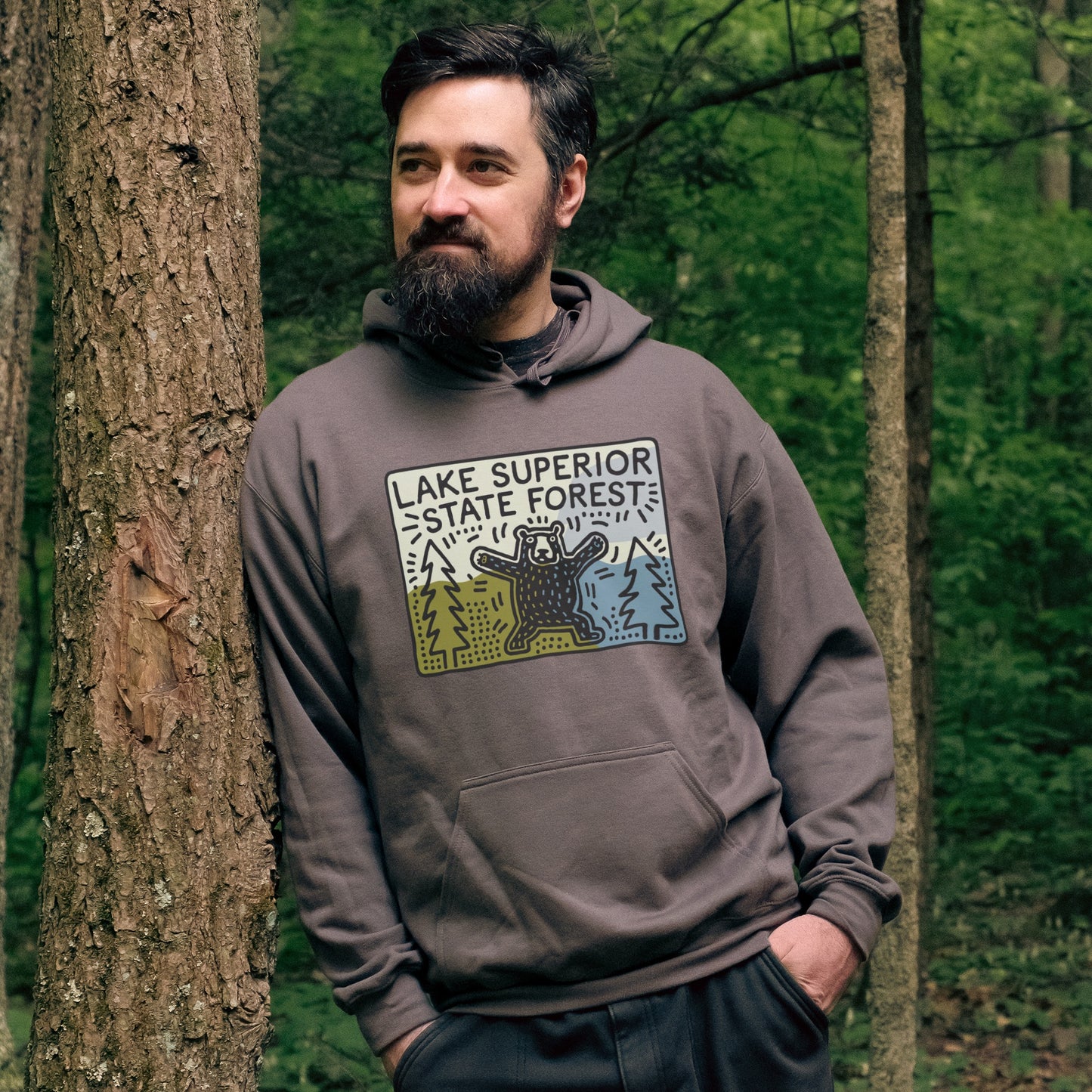 Lake Superior State Forest Hoodie Adventure and Outdoors Themed Hoodie