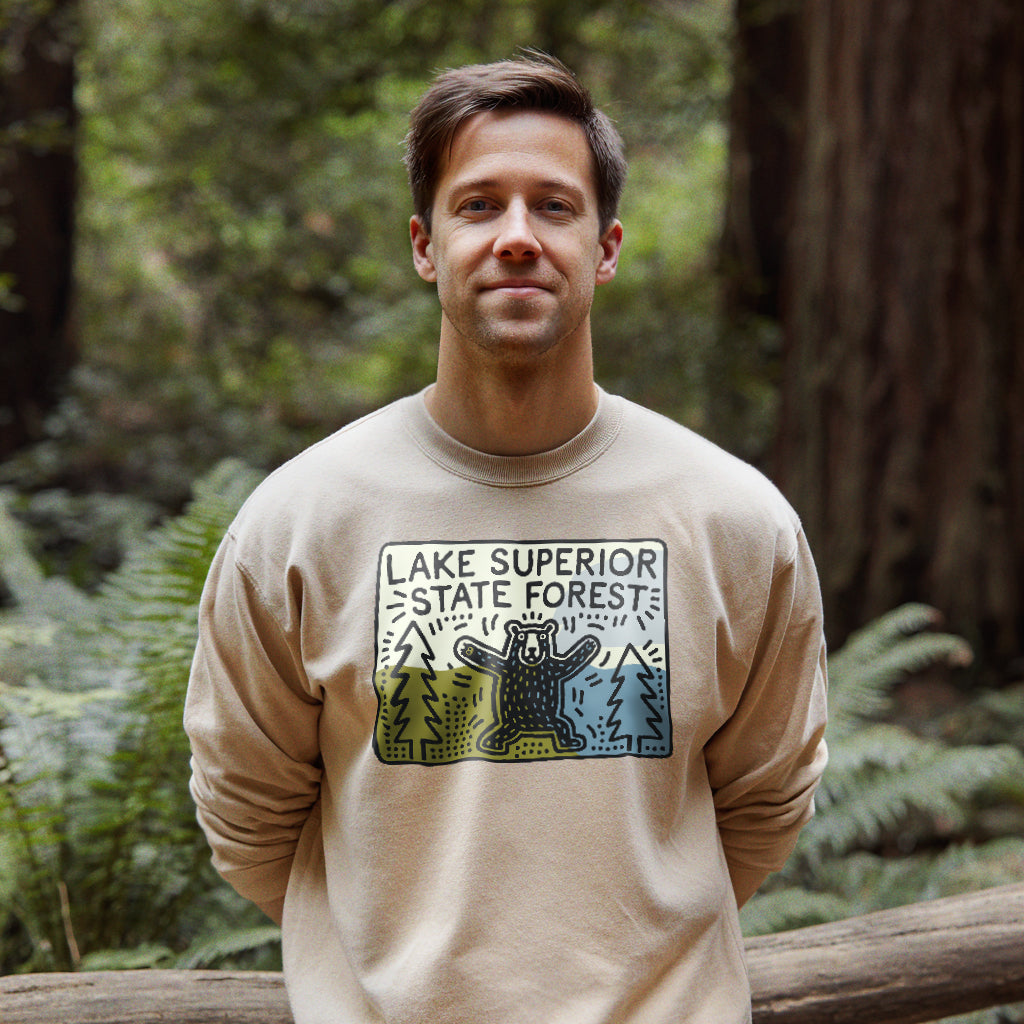 Lake Superior State Forest Crewneck Sweatshirt Adventure and Outdoors Themed Sweatshirt