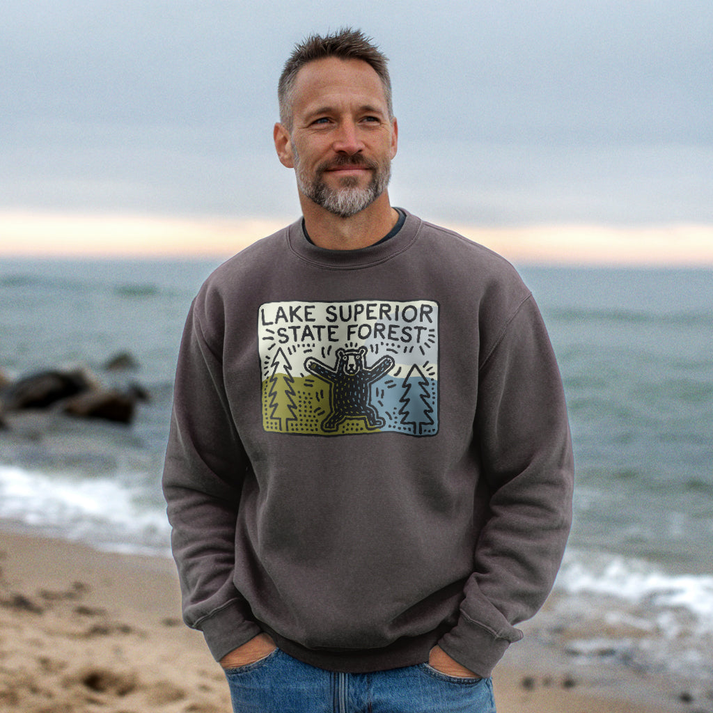 Lake Superior State Forest Crewneck Sweatshirt Adventure and Outdoors Themed Sweatshirt