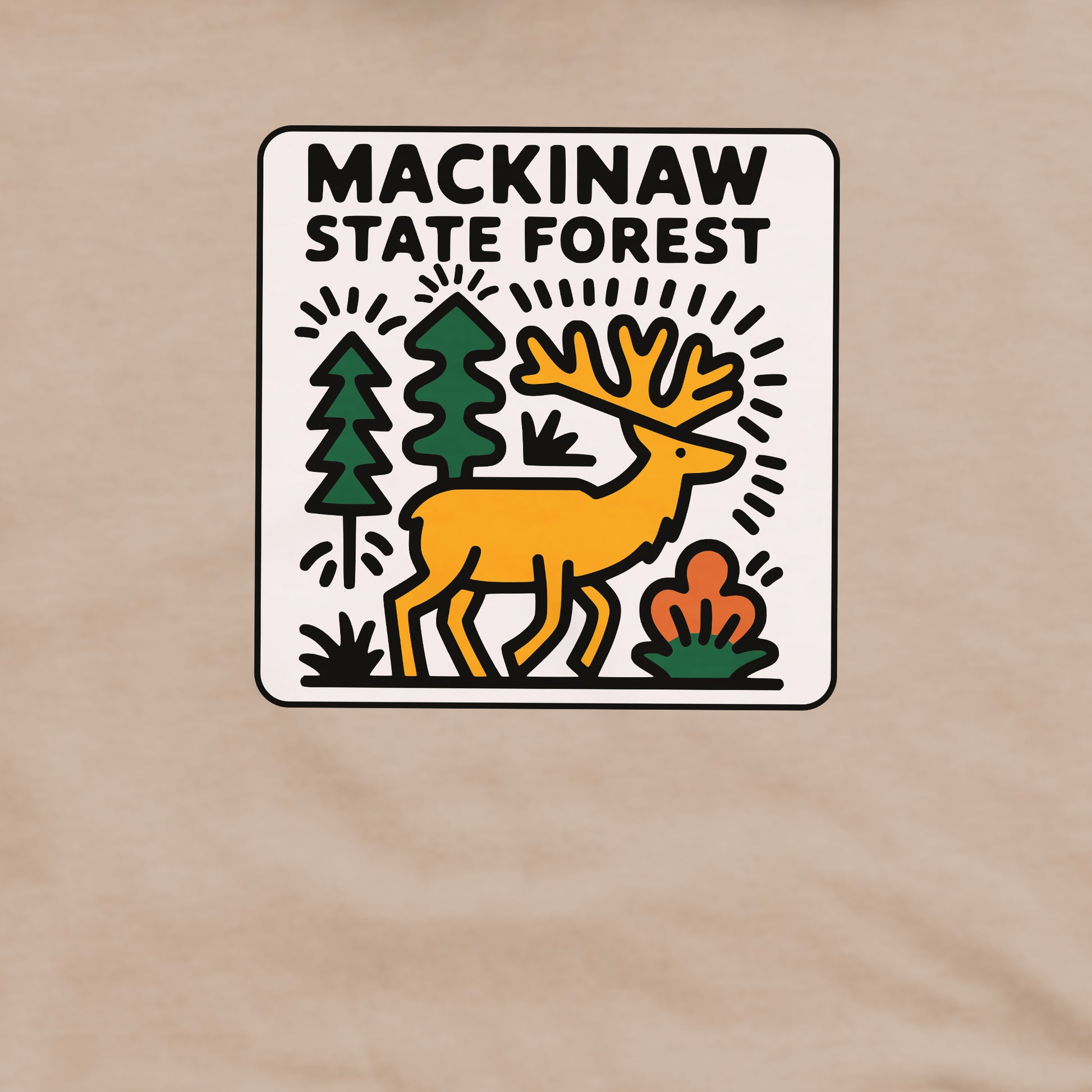 Mackinaw State Forest Crewneck Sweatshirt Adventure and Outdoors Themed Sweatshirt