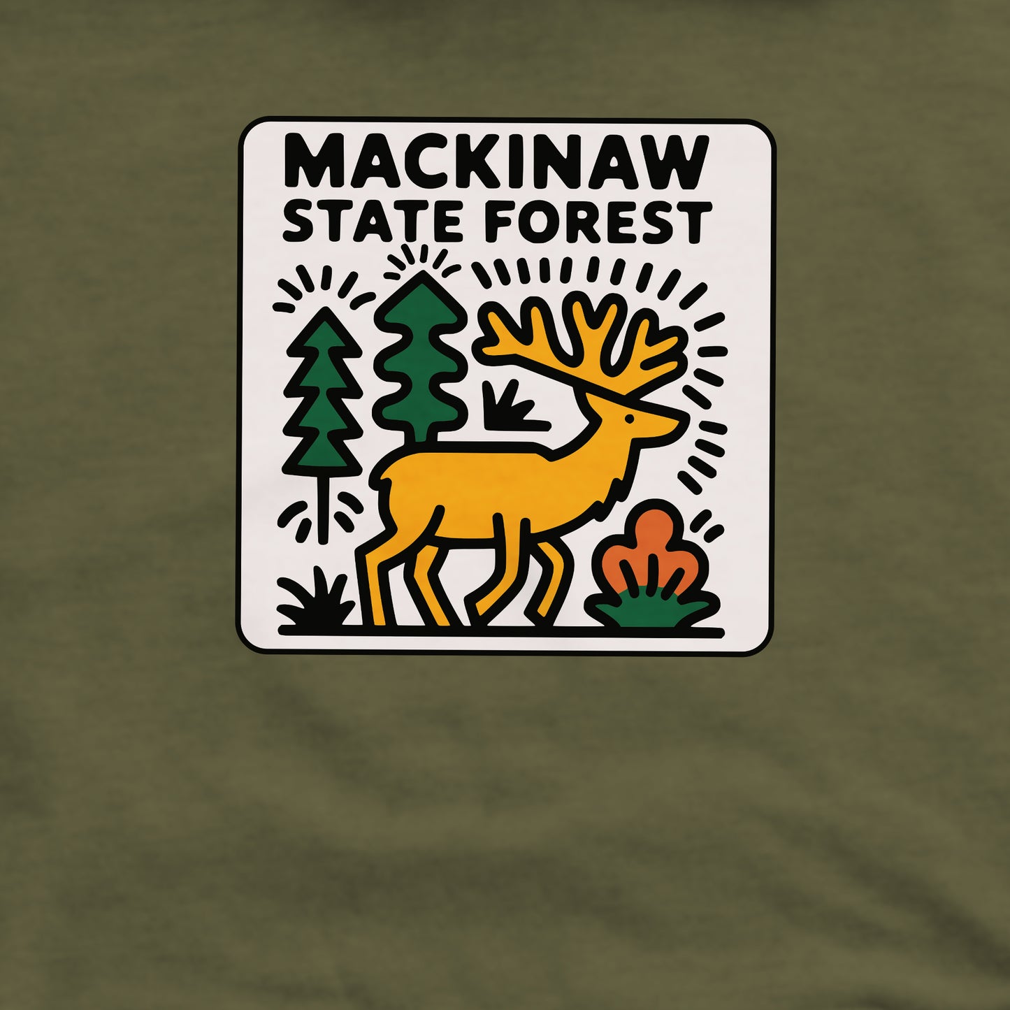 Mackinaw State Forest Crewneck Sweatshirt Adventure and Outdoors Themed Sweatshirt