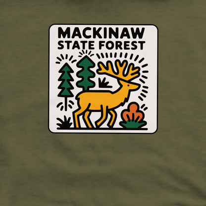 Mackinaw State Forest Crewneck Sweatshirt Adventure and Outdoors Themed Sweatshirt