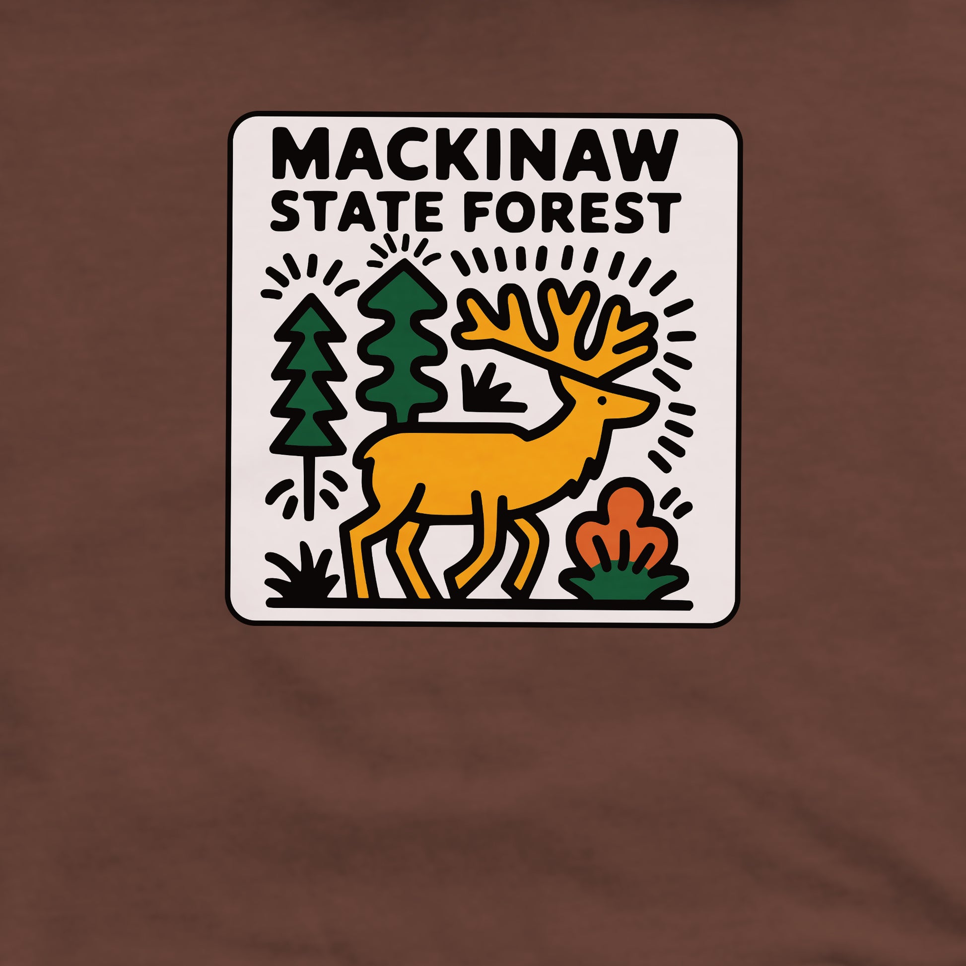 Mackinaw State Forest Crewneck Sweatshirt Adventure and Outdoors Themed Sweatshirt
