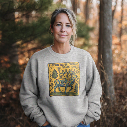 Pigeon River Country State Forest Crewneck Sweatshirt Adventure and Outdoors Themed Sweatshirt