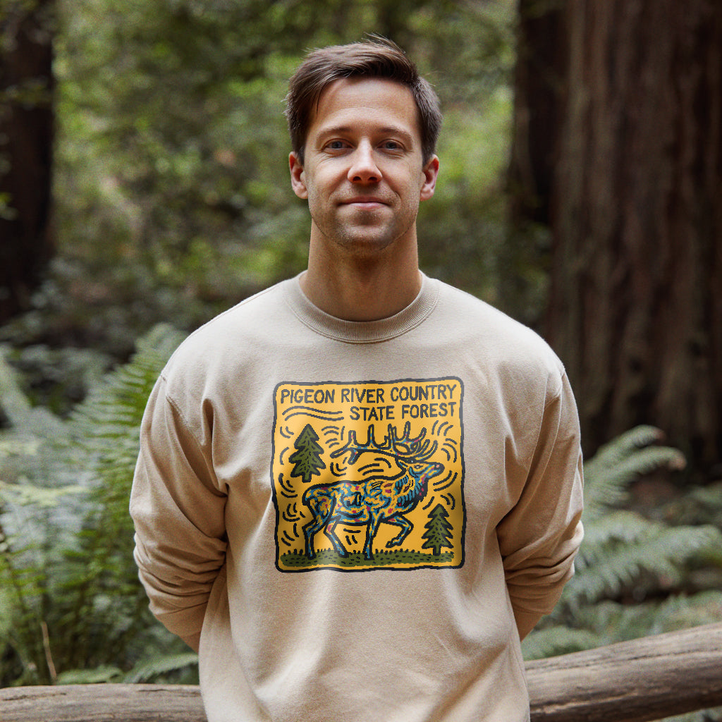 Pigeon River Country State Forest Crewneck Sweatshirt Adventure and Outdoors Themed Sweatshirt