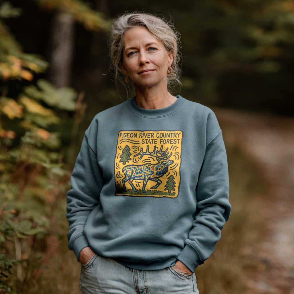 Pigeon River Country State Forest Crewneck Sweatshirt Adventure and Outdoors Themed Sweatshirt