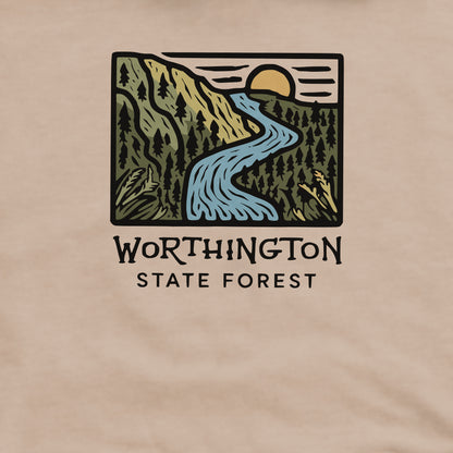 Worthington State Forest Crewneck Sweatshirt Adventure and Outdoors Themed Sweatshirt