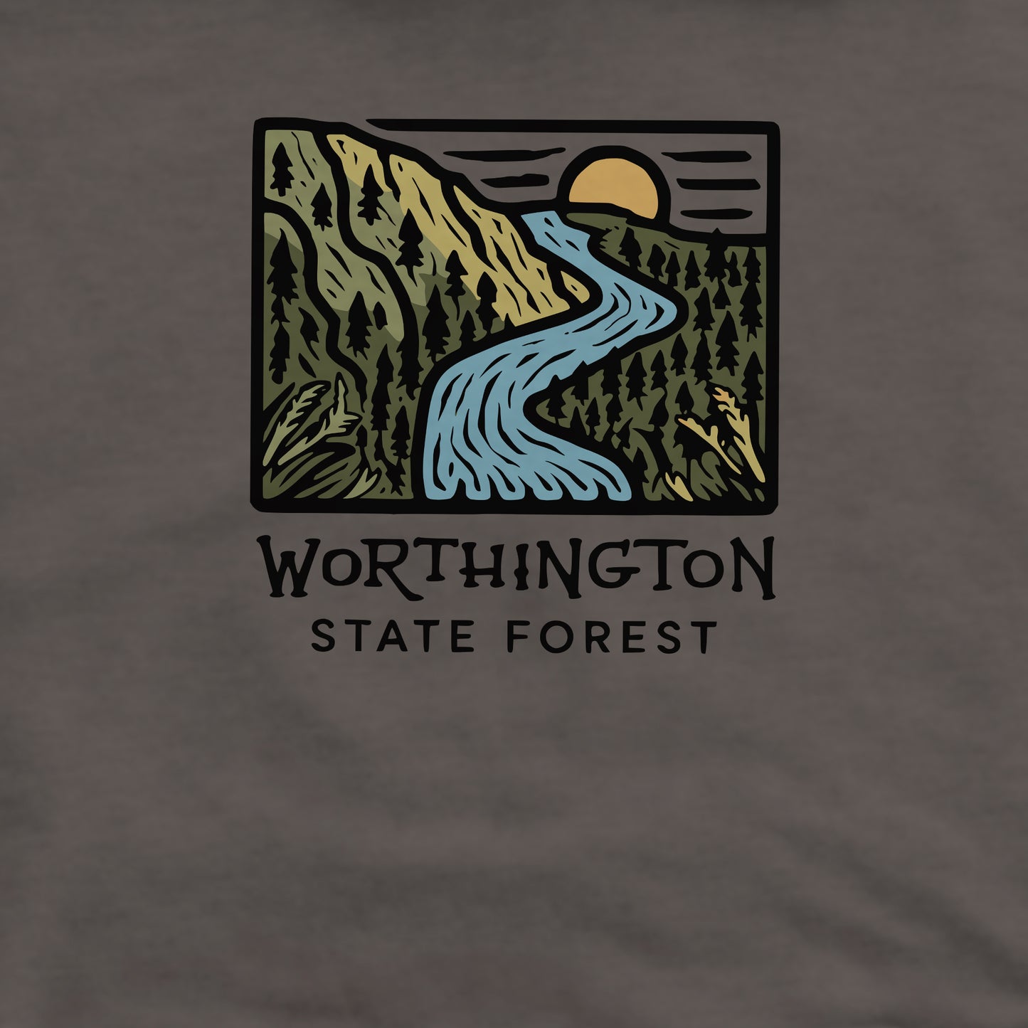 Worthington State Forest Crewneck Sweatshirt Adventure and Outdoors Themed Sweatshirt