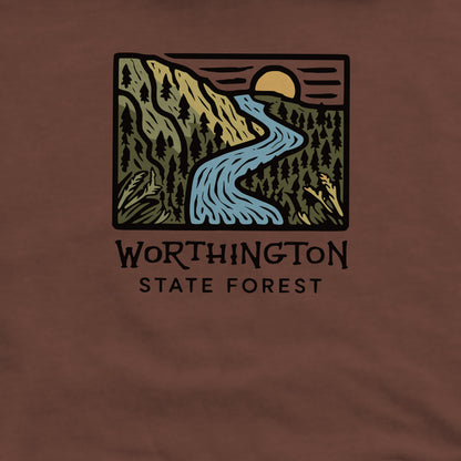 Worthington State Forest Crewneck Sweatshirt Adventure and Outdoors Themed Sweatshirt
