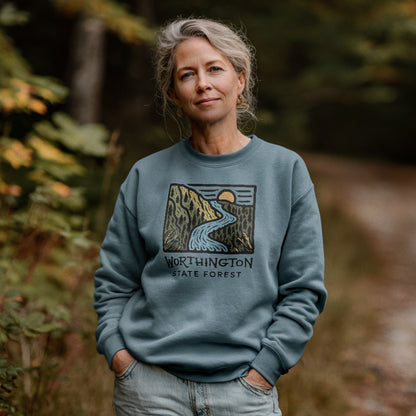 Worthington State Forest Crewneck Sweatshirt Adventure and Outdoors Themed Sweatshirt