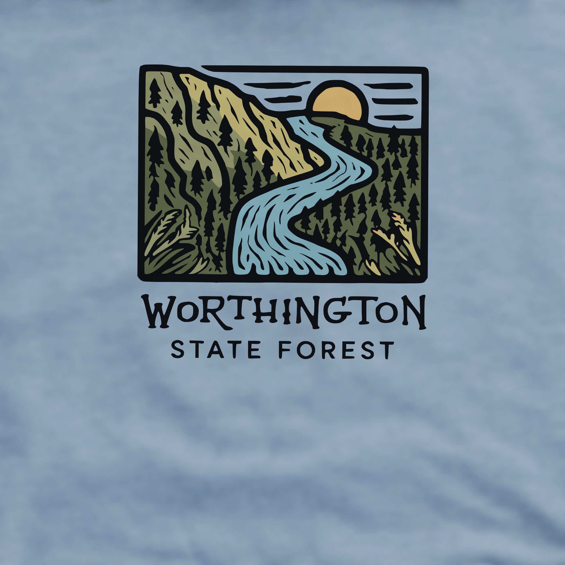 Worthington State Forest Crewneck Sweatshirt Adventure and Outdoors Themed Sweatshirt