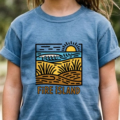 Fire Island National Seashore Kids Cotton T-Shirt