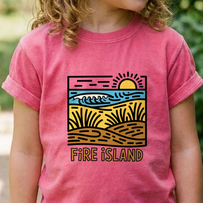 Fire Island National Seashore Kids Cotton T-Shirt