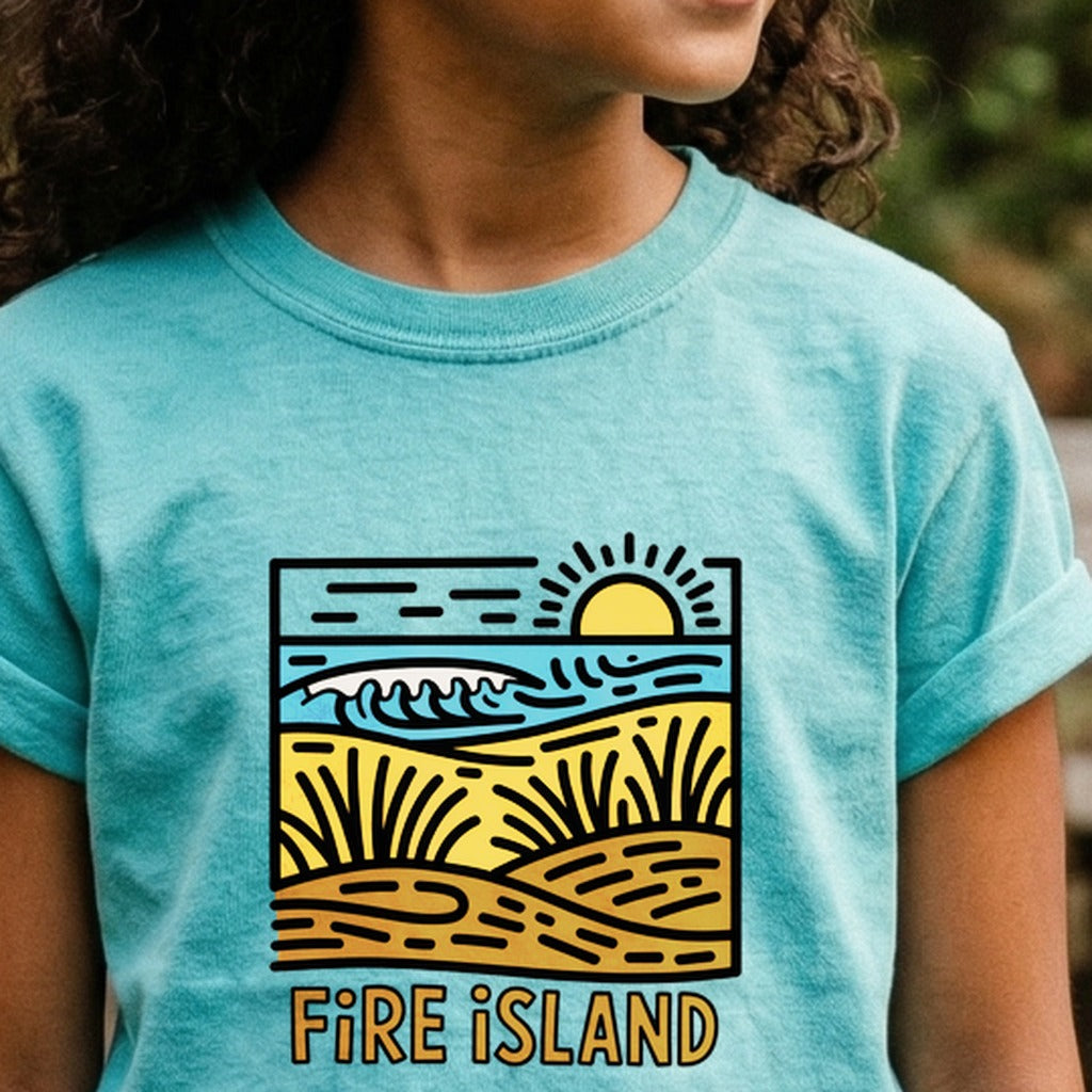 Fire Island National Seashore Kids Cotton T-Shirt