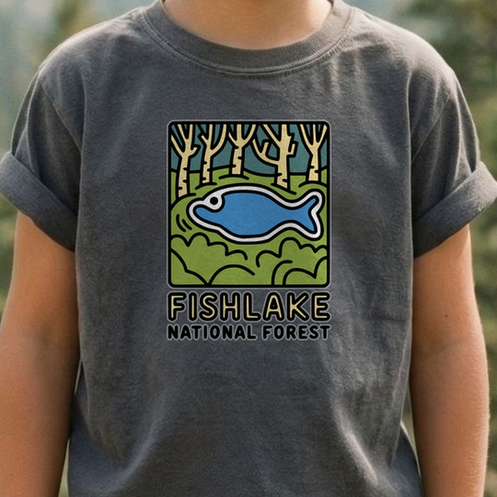Fishlake National Forest Kids Cotton T-Shirt