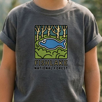 Fishlake National Forest Kids Cotton T-Shirt