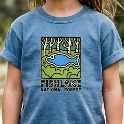 Fishlake National Forest Kids Cotton T-Shirt