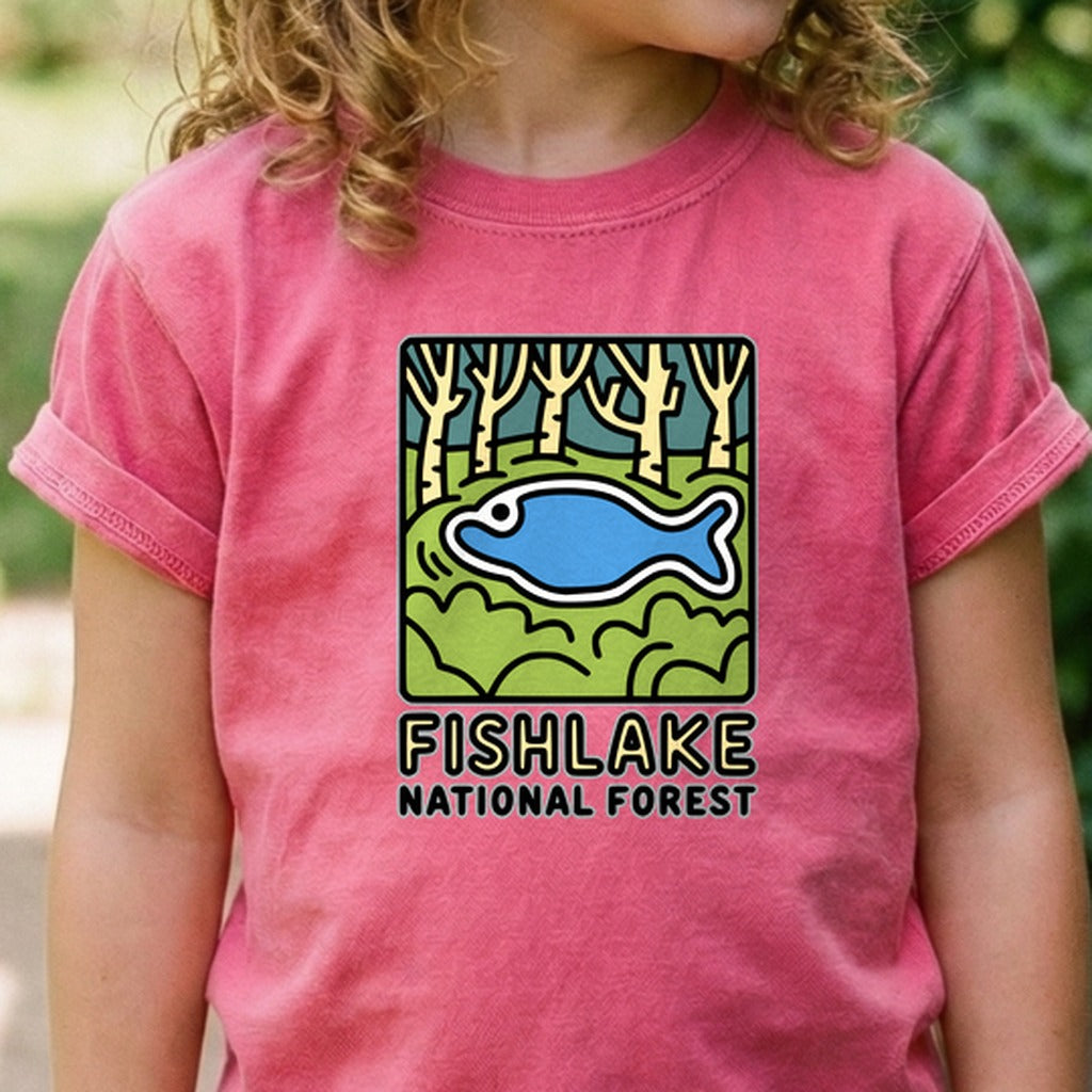 Fishlake National Forest Kids Cotton T-Shirt