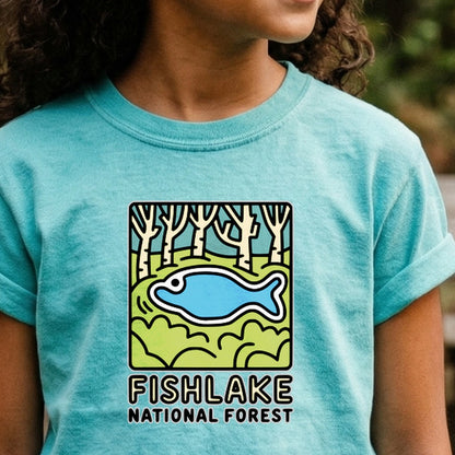 Fishlake National Forest Kids Cotton T-Shirt