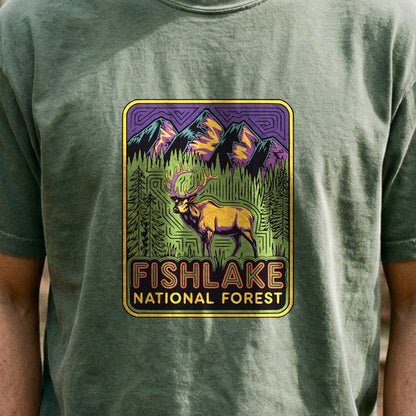Fishlake National Forest Elk Cotton T-Shirt