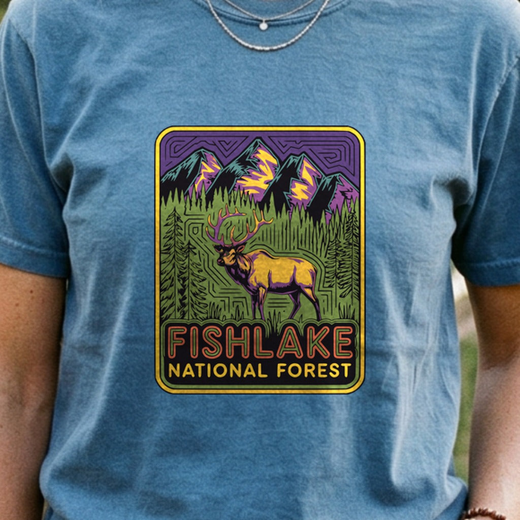 Fishlake National Forest Elk Cotton T-Shirt