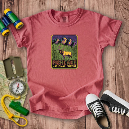 Fishlake National Forest Elk Kids Cotton T-Shirt