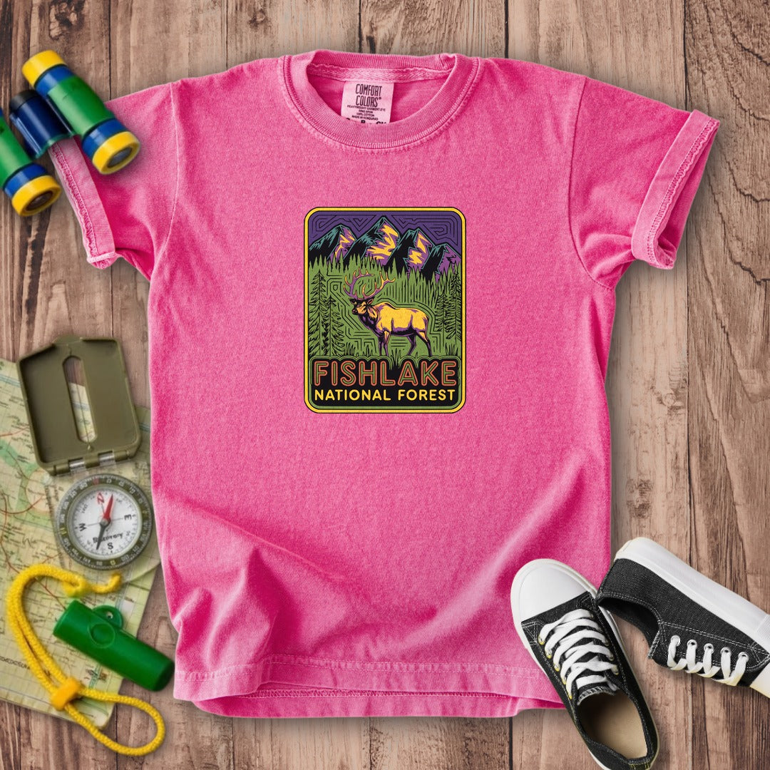 Fishlake National Forest Elk Kids Cotton T-Shirt