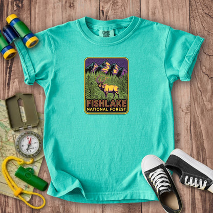 Fishlake National Forest Elk Kids Cotton T-Shirt