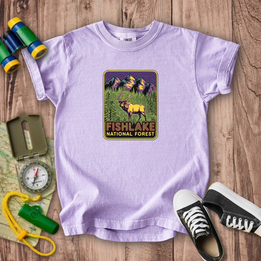 Fishlake National Forest Elk Kids Cotton T-Shirt
